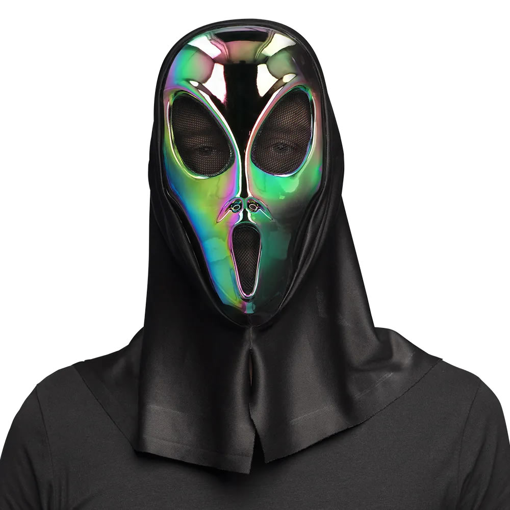 MASQUE VISAGE COSMIC ALIEN À CAPUCHE