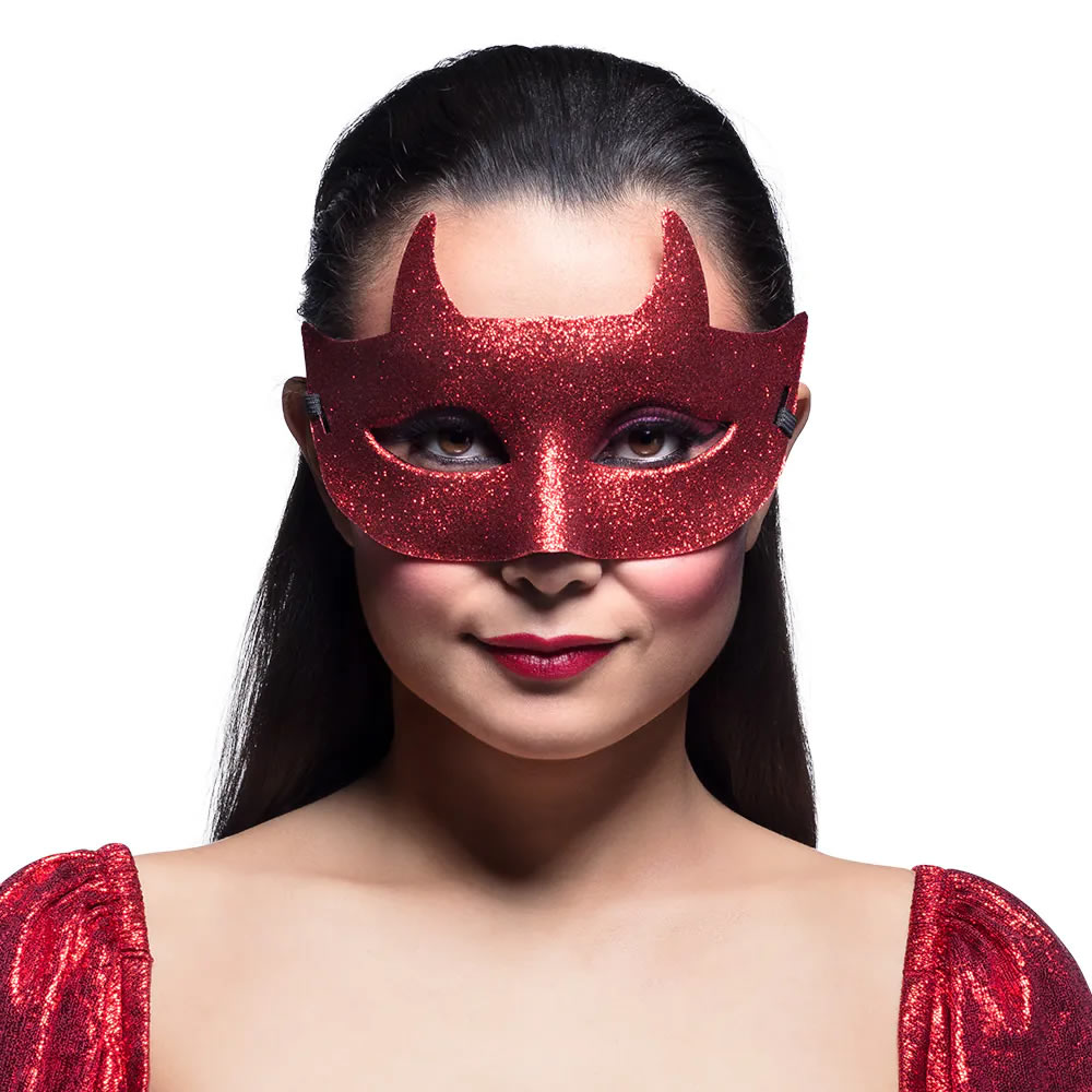 LOUP DIABLE PAILLETTES ROUGES