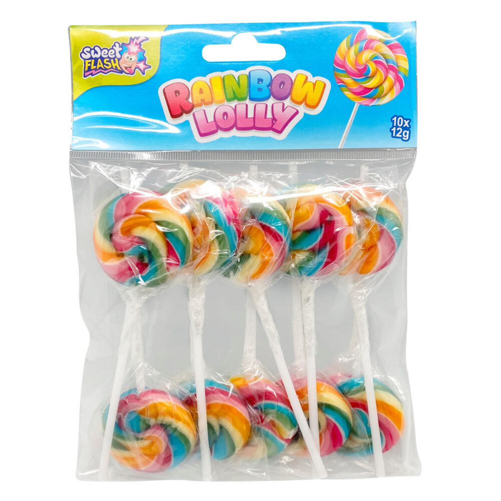 10 SUCETTES RAINBOW LOLLY (120G)