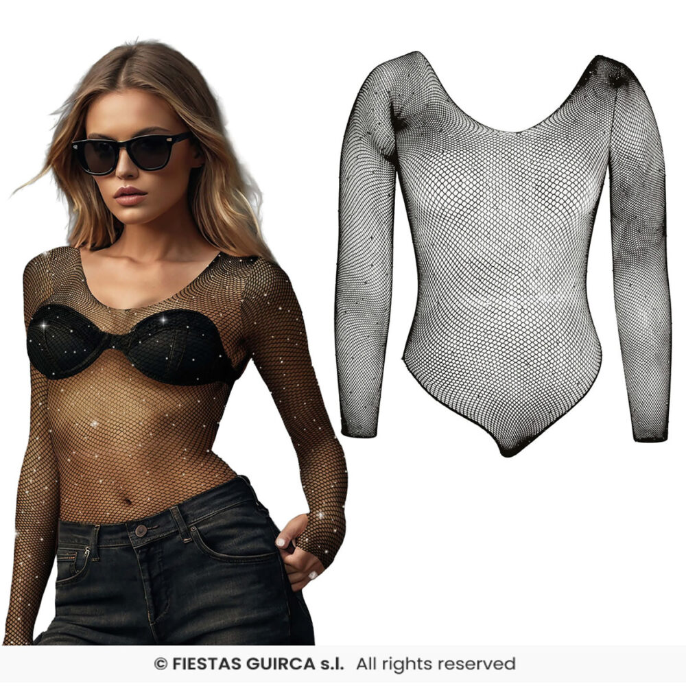 BODY NOIR AVEC STRASS