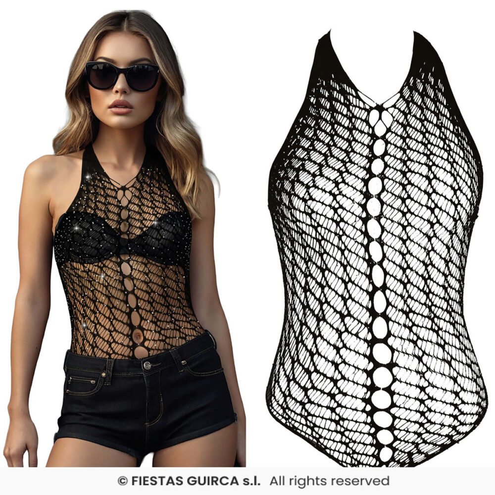 BODY FILET NOIR AVEC STRASS