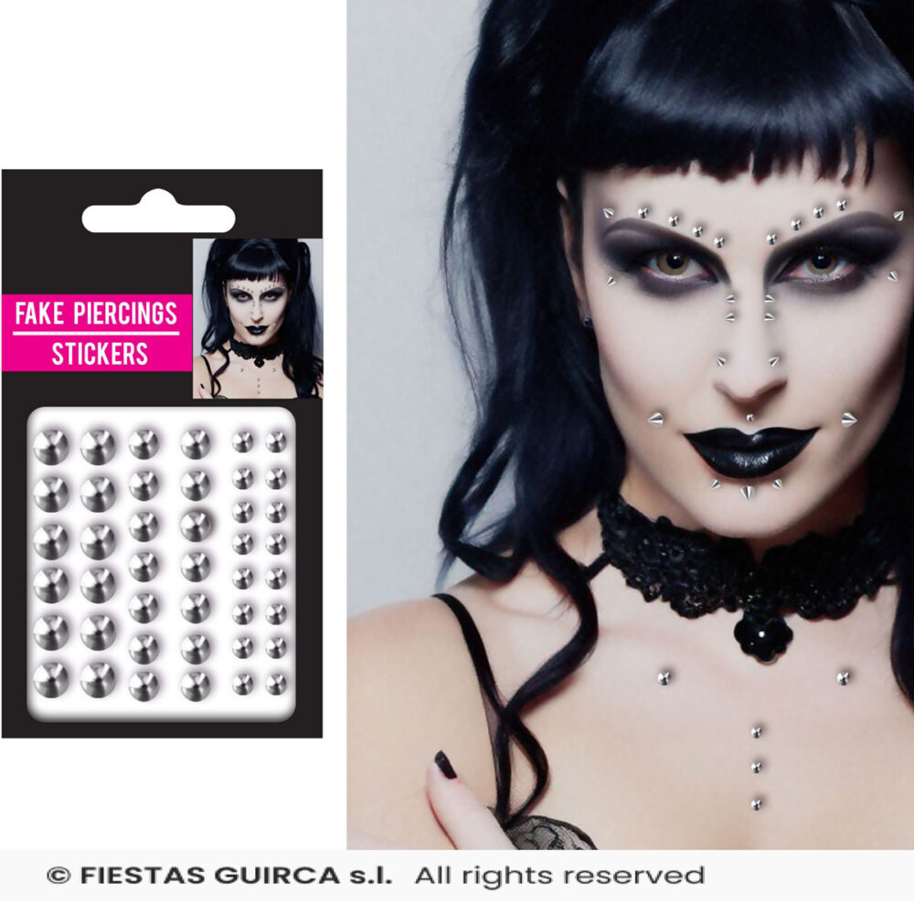 30 FAUX PIERCINGS AUTOCOLLANTS