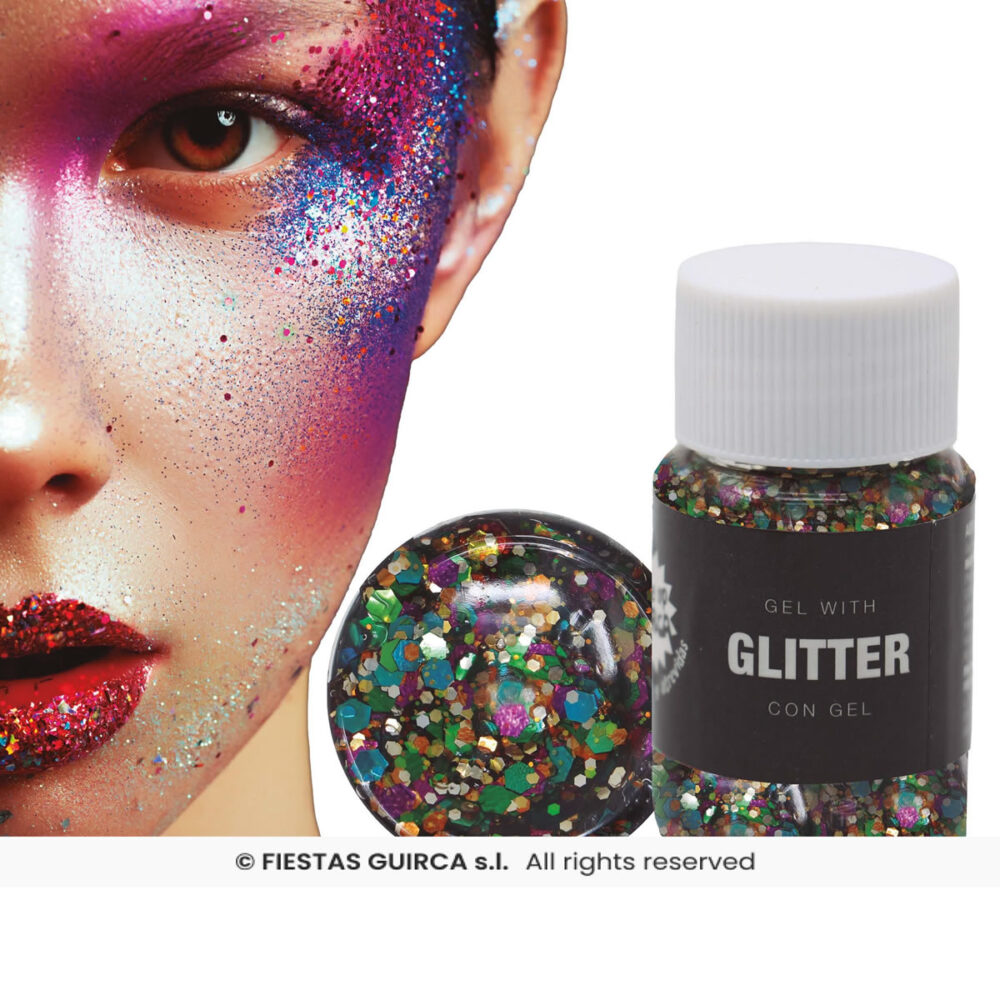 GEL PAILLETES MULTICOLORES