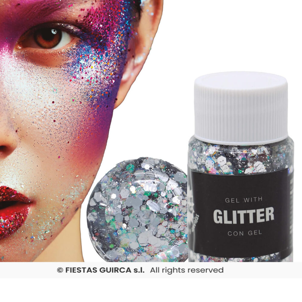 GEL PAILLETES ARGENT