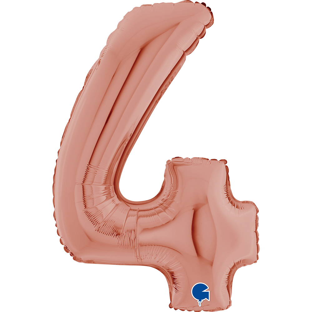 BALLON ALU "CHIFFRE 4" ROSE GOLD