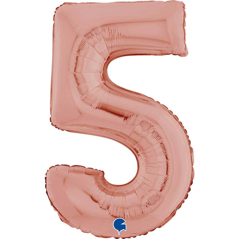 BALLON ALU "CHIFFRE 5" ROSE GOLD