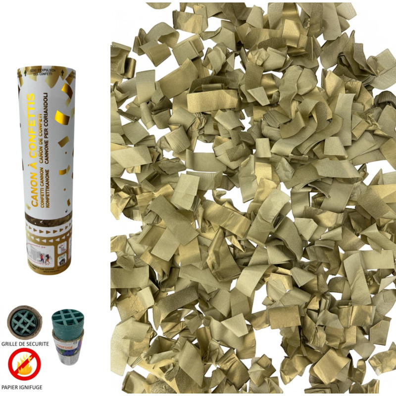 CANON CONFETTIS PAPIER OR (20CM)