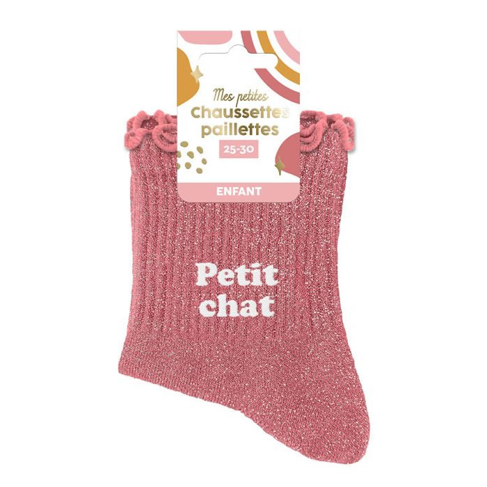 CHAUSSETTES PETIT CHAT (3/6 ANS) PAILLETTES