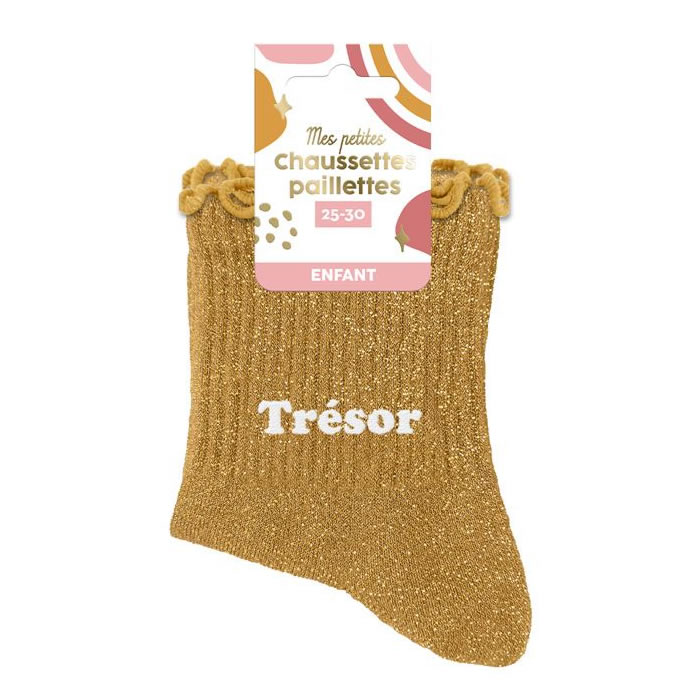 CHAUSSETTES TRESOR (3/6 ANS) PAILLETTES
