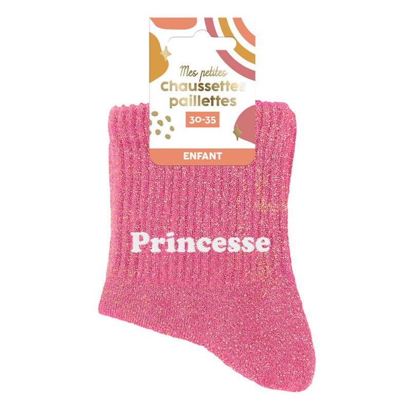 CHAUSSETTES PRINCESSE (6/10 ANS) PAILLETTES