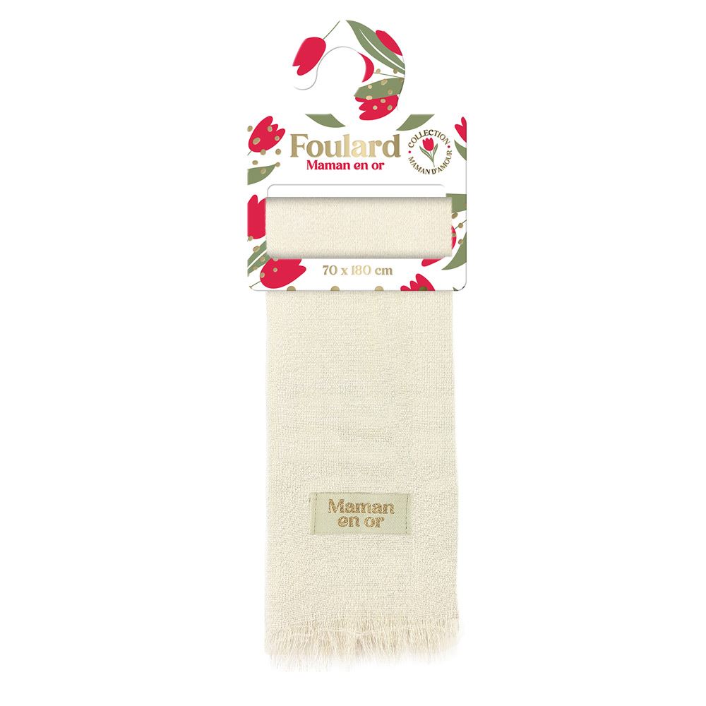 FOULARD À PAILLETTES MAMAN EN OR