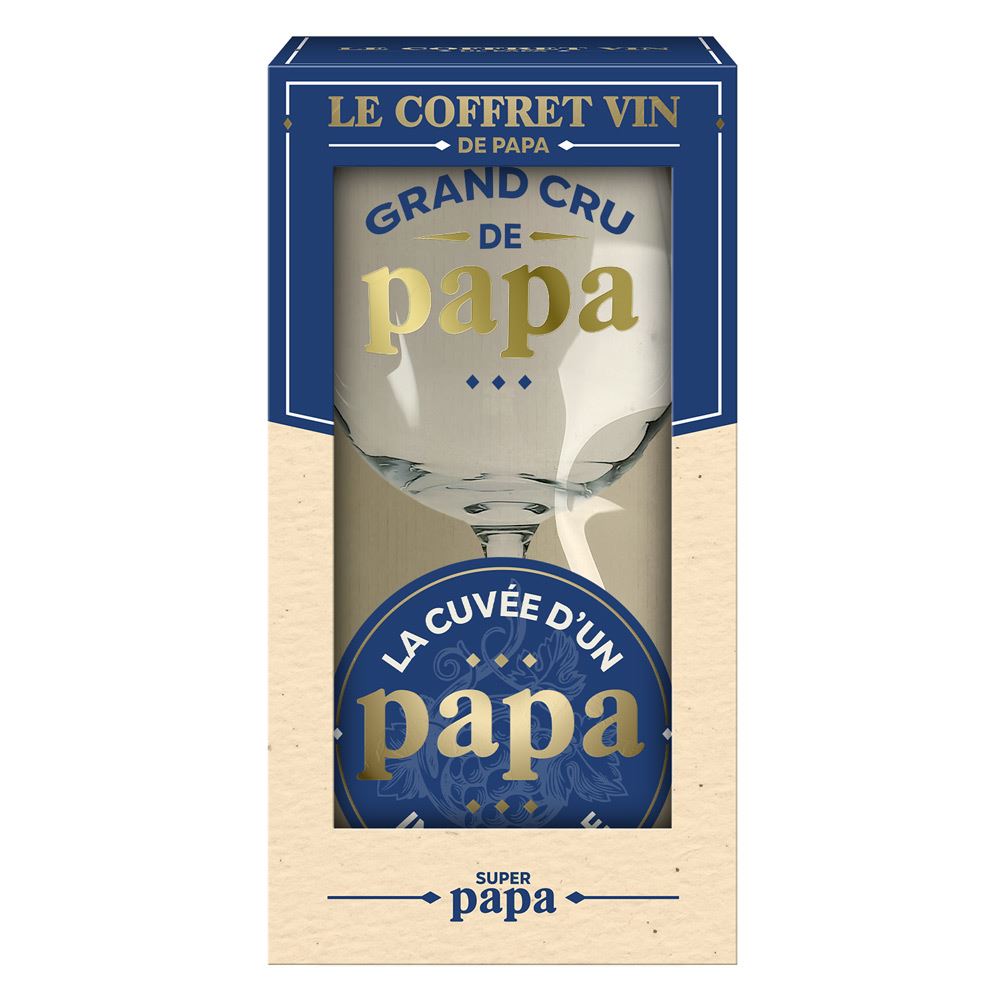 COFFRET VERRE À VIN LA CUVÉE DE PAPA