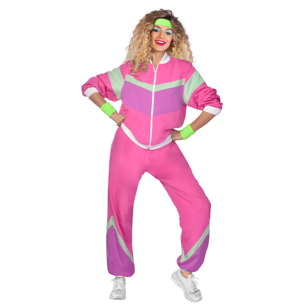 COSTUME ROSE ANNÉES 80 (S)