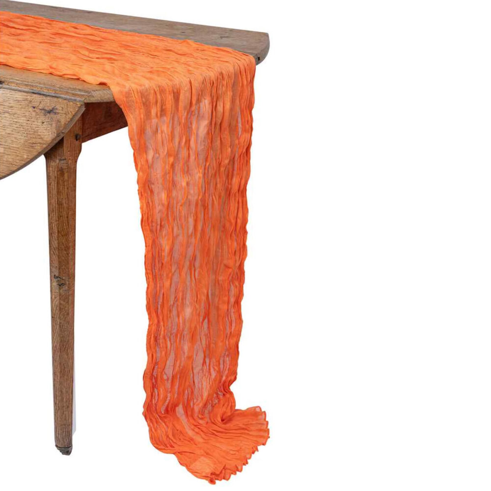 CHEMIN DE TABLE CHEESECLOTH ORANGE
