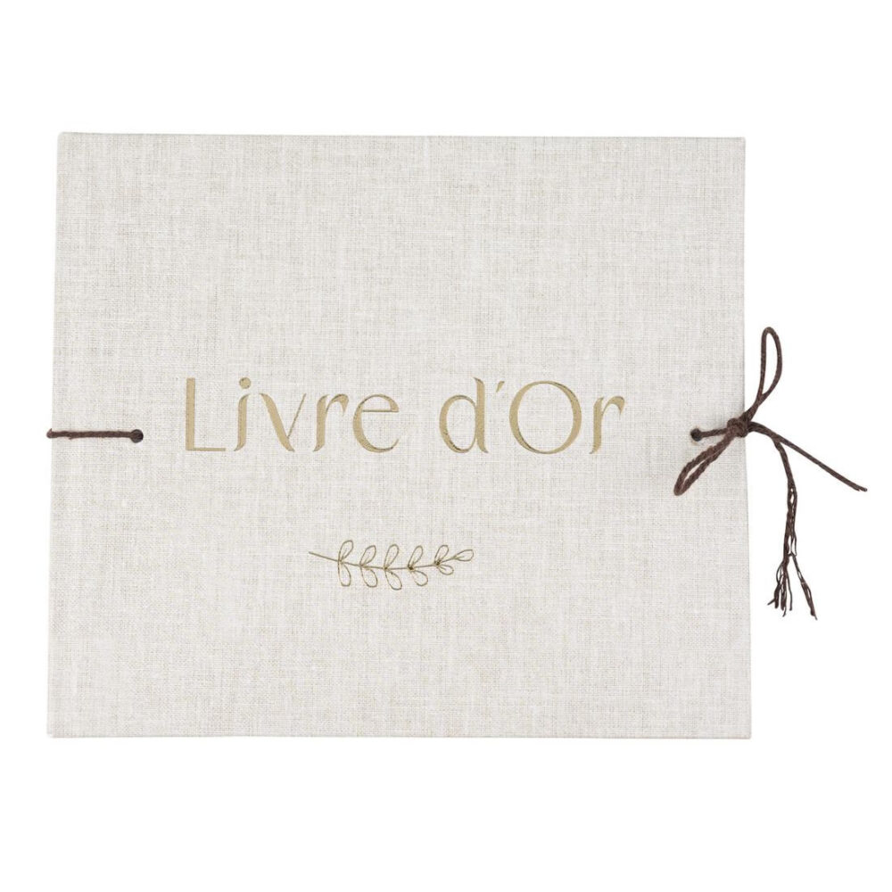 LIVRE D'OR EFFET LIN OR