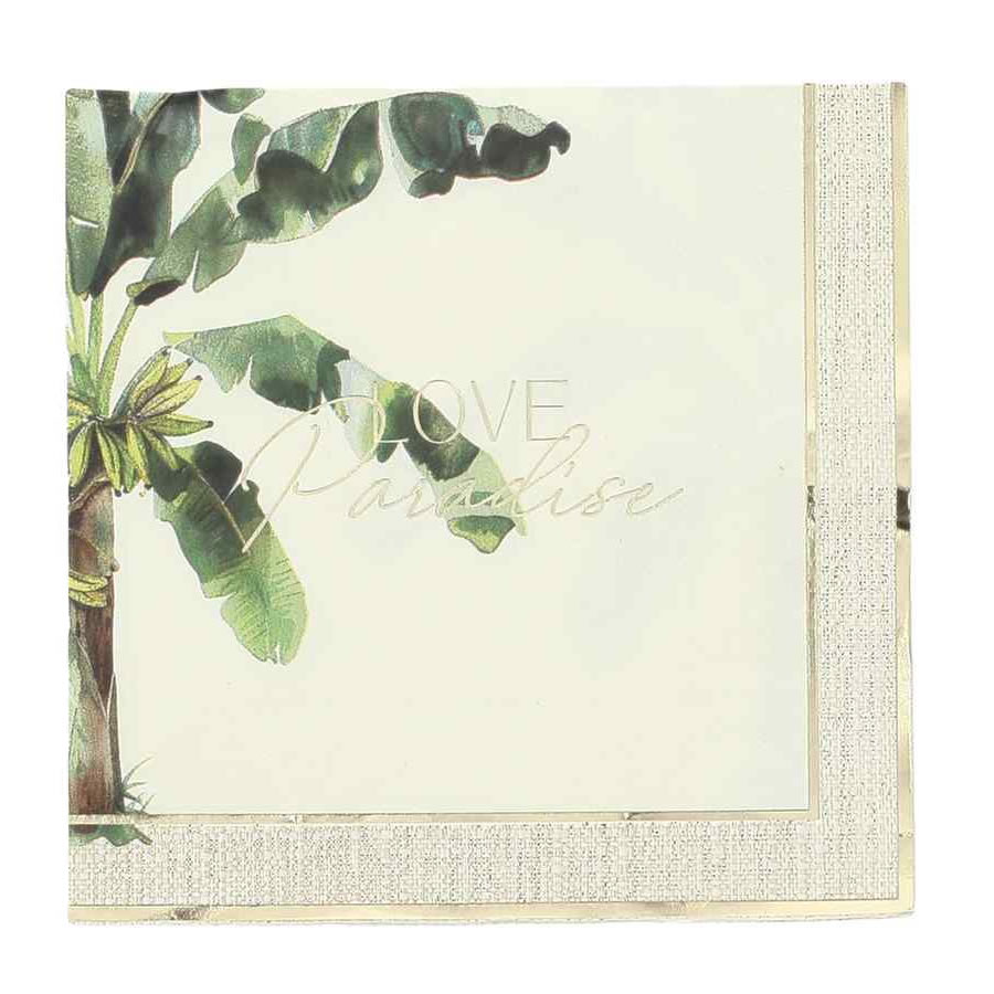 16 SERVIETTES COCO PALM CANNAGE
