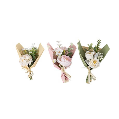 BOUQUET PAPIER ROSE, VERT OU CRÈME