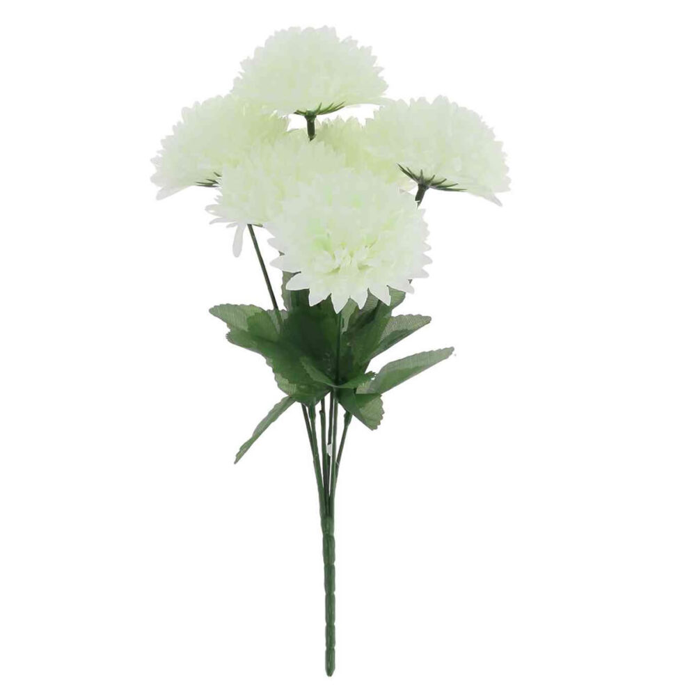 BOUQUET 6 DAHLIAS BLANC VERT