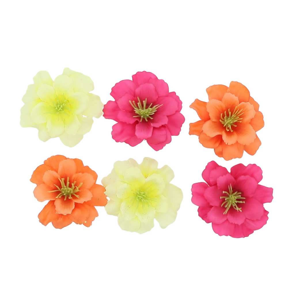 6 FLEURS CERISIER FRAMBOISE ORANGE JAUNE