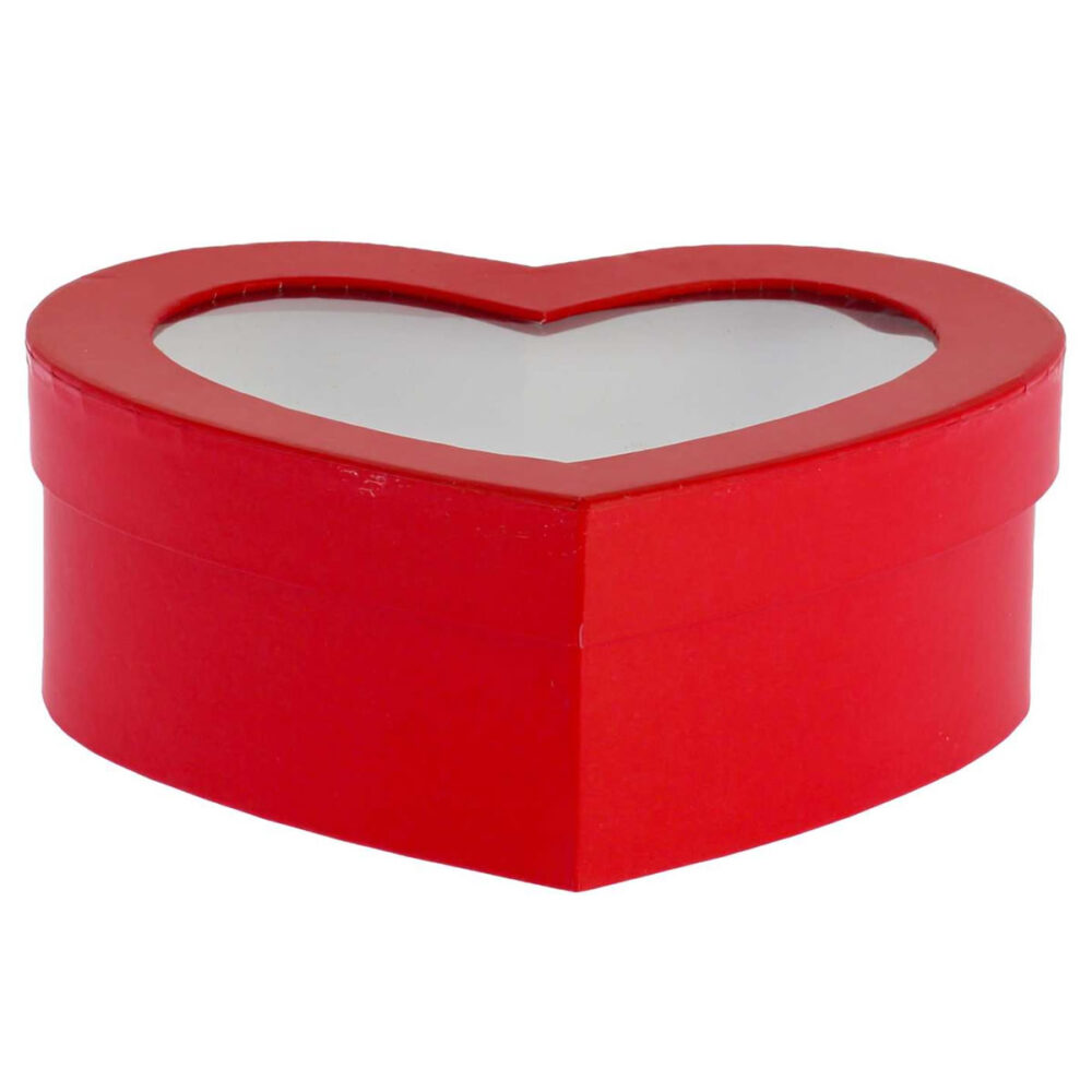 BOÎTE CŒUR ROUGE FENÊTRE