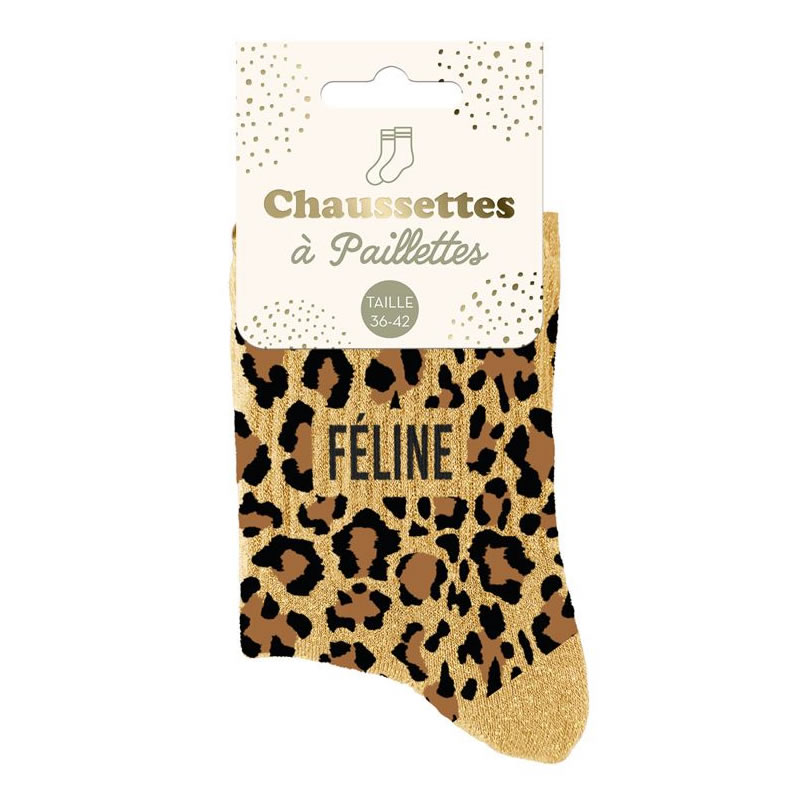 CHAUSSETTES PAILLETTES FELINE