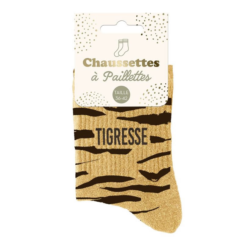 CHAUSSETTES PAILLETTES TIGRESSE