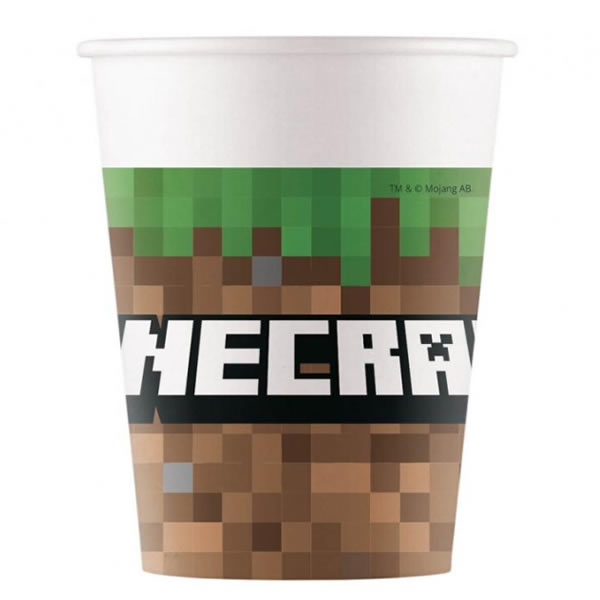 8 GOBELETS MINECRAFT CARTON