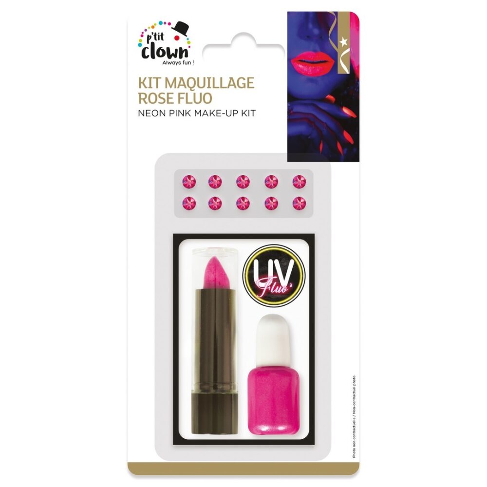 KIT MAQUILLAGE ROSE FLUO UV