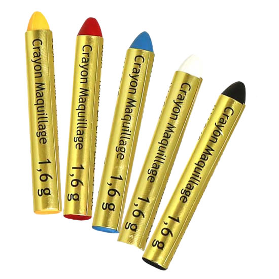 CRAYONS À MAQUILLAGE 5 COULEURS (5X1.6G)