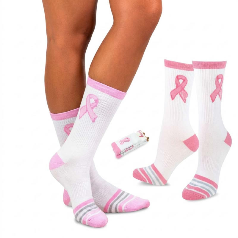 CHAUSSETTES RUBAN ROSE (36/39)