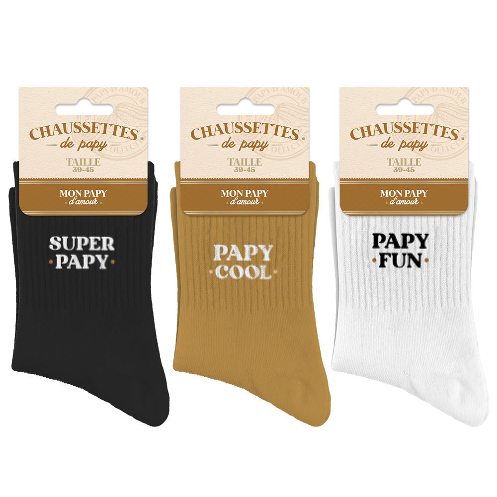 CHAUSSETTES PAPY (SUPER, COOL OU FUN)